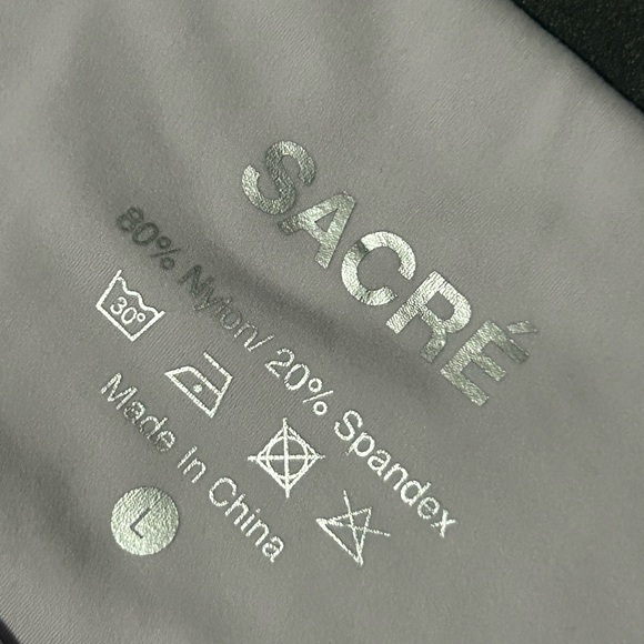 Sacre Size L Women's Leggings Light Purple High Waisted Active Pants - Picture 6 of 6